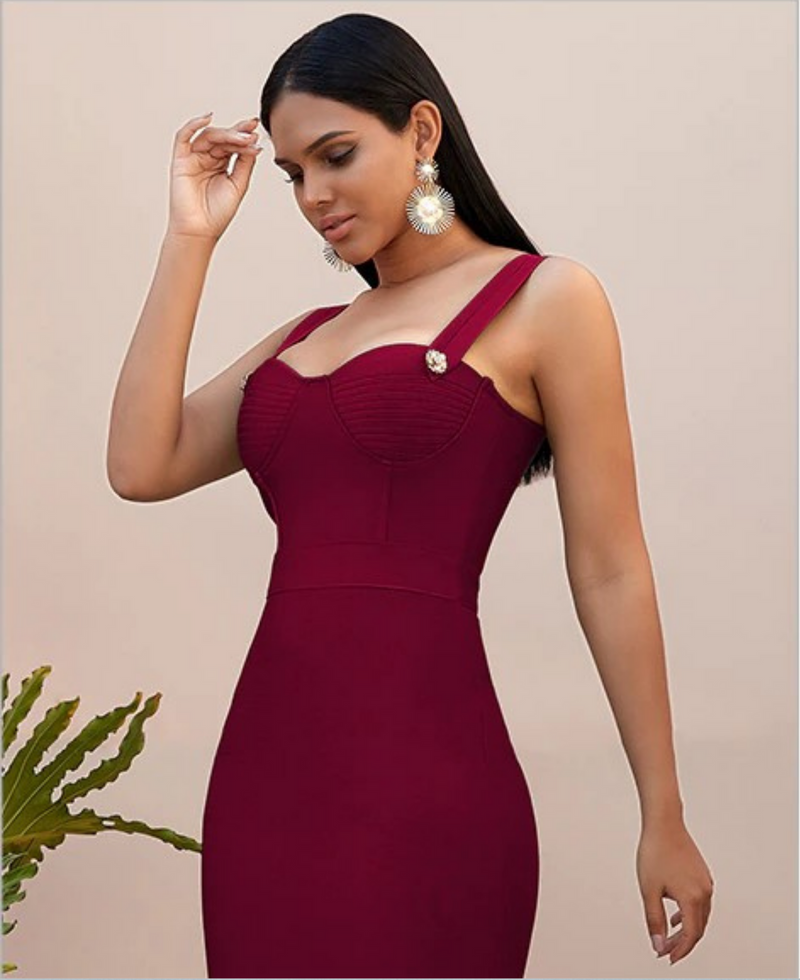 Vestidos de noche color burgundy hotsell