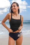 New Tankini black floral control de abdomen (preventa)