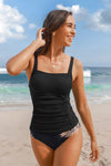 New Tankini black floral control de abdomen (preventa)