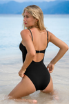 Traje de baño elite negra (en stock)