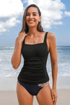 New Tankini black floral control de abdomen (preventa)