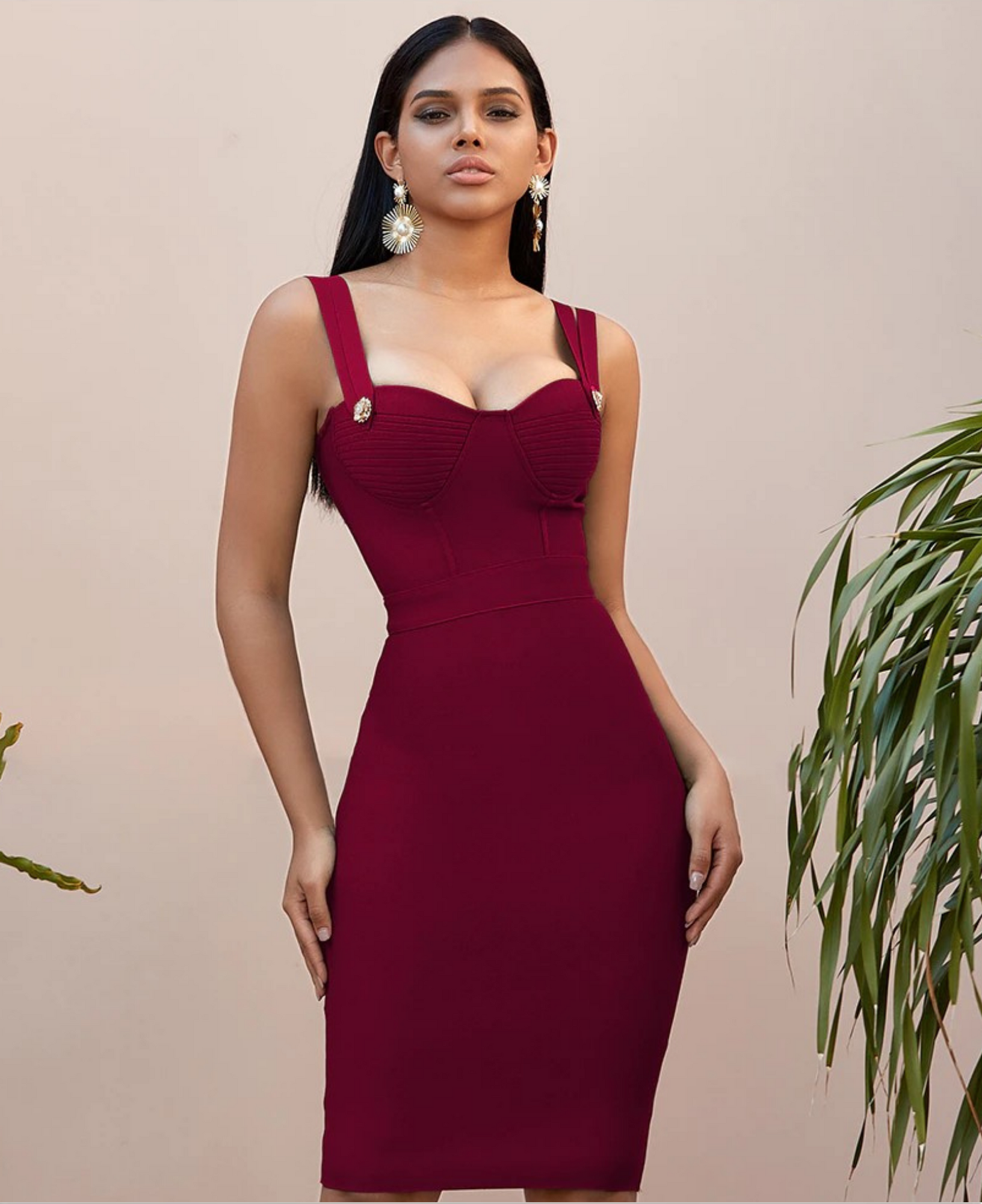 Encaje Vestidos Elegantes Rojo Vino Corto Encaje Vestidos Rojos